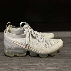 Nike Air VaporMax Flyknit 2 Pure Platinum/Arctic Pink 942843 011 WMNS Sz 8.5